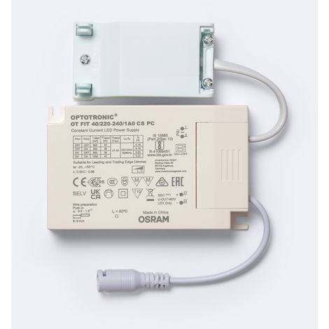 Panneau LED 120x30 cm 40W 4000lm avec boîtier de connexion rapide et câble de sécurité 3000K Individuel Blanc chaud OSRAM