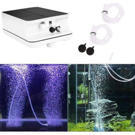 NALOOKAMIC  Vtizikl Oxygénateur étanche -Solaire étanche oxygénateur aérateur Pompe à Air oxygène pour Piscine extérieure étang d'urgence
