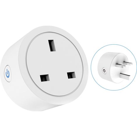 Adaptador de viaje JSSEVN del Reino Unido a Francia/Europa, blanco. (1/5)