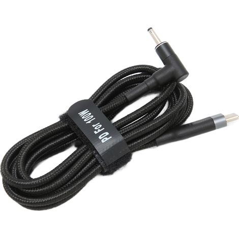 Câble de charge pour ordinateur portable TypeC vers DC, puces EMARK PD, câble de charge rapide (1,5 m) (1/5)