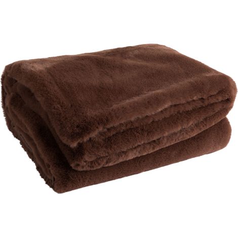 Plaid 180x130 cm marron - LOYD (1/4)