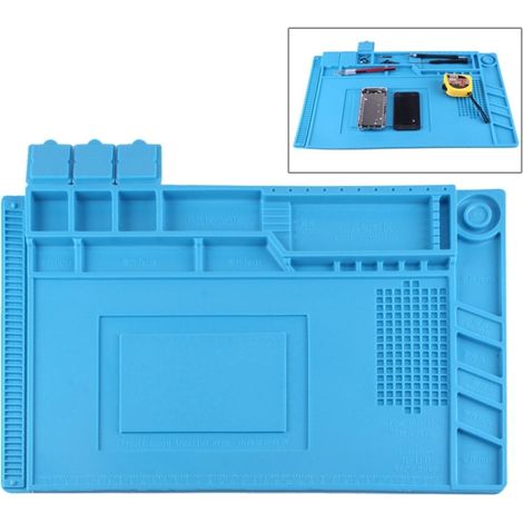 Établi de maintenance S-160 - Tapis antistatique, antidérapant et isolant haute température - Dimensions : 45 cm x 30 cm
