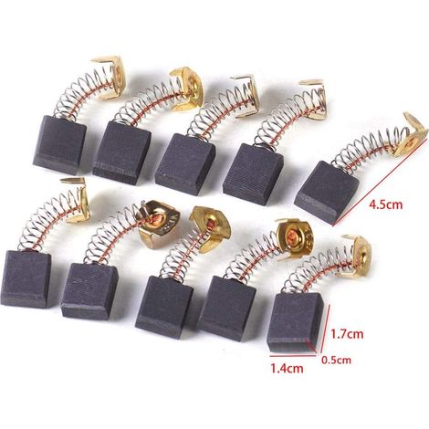 10 pezzi di spazzole di carbone per motore elettrico per utensili elettrici 153 (6,5x13,5x18 mm)