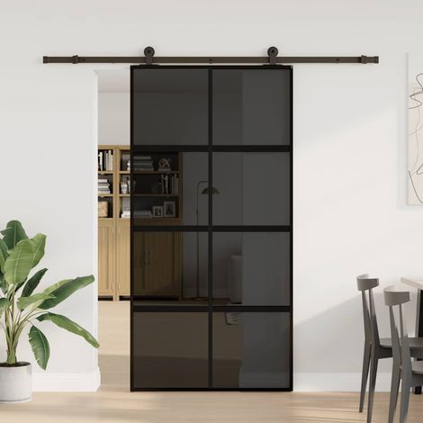 Maison Exclusive - Porta Scorrevole con Ferramenta Vetro Temperato Alluminio