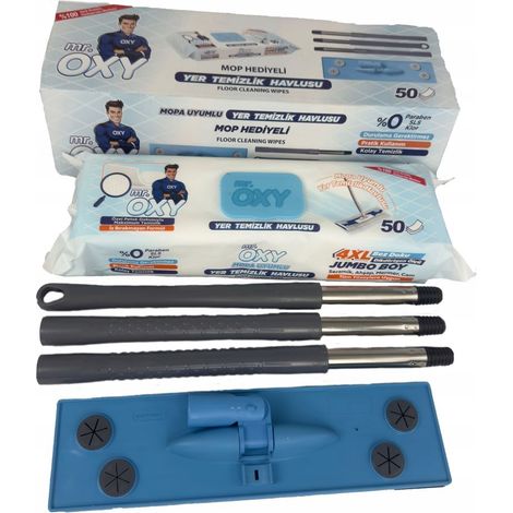Set Mr. OXY con mocio e panni 4XL per la pulizia e il lavaggio dei pavimenti. (1/4)