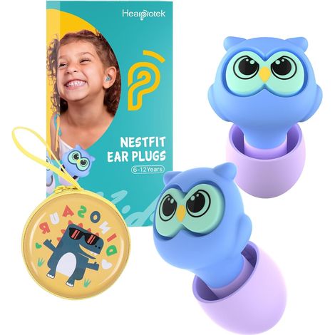 Bouchon d'oreille enfant (6-12ans),bouchons doreilles anti bruit protege oreille pour enfants et petits conduits auditifs-protection auditive boule quies pour dormir,piscine,avion,concert,tdah (28dB) (1/5)