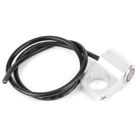 Interrupteur de phare de guidon en alliage d'aluminium, avec indicateur LED rouge, pièces de Modification pour motos, 25mm (1/5)