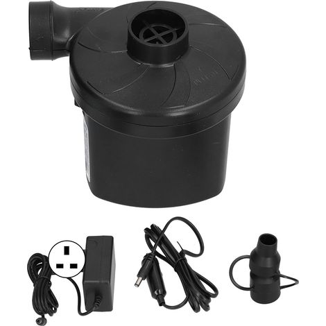 DC 12V Electric Air Pump Portable MultiFunction Inflator Pump with 3 Nozzles for Outdoor Camping 100240V(UK Plug )