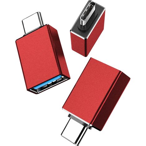 Adaptateur USB-C vers USB 3.1 OTG (lot de 3), adaptateur USB Type-C mâle vers USB-A femelle Thunderbolt 3 pour Mac (1/5)