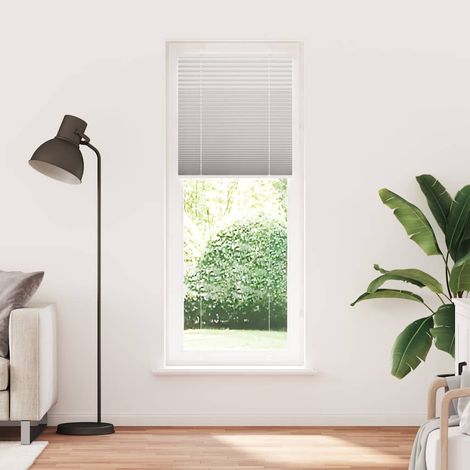 Store plissé gris clair 75x200 cm largeur du tissu 74,4 cm