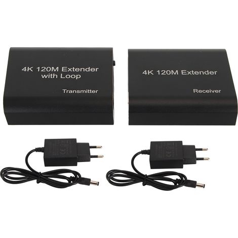 Extendeur de réseau monocanal HDMI 4K 120m (RJ45) - Prend en charge les signaux 4K@30Hz et de résolution inférieure, étendant les signaux haute définition jusqu'à 120m (norme européenne). (1/5)
