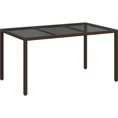 Tavolo da Giardino Marrone 150 x 90 x 75 cm polyrattan vidaXL (1/5)
