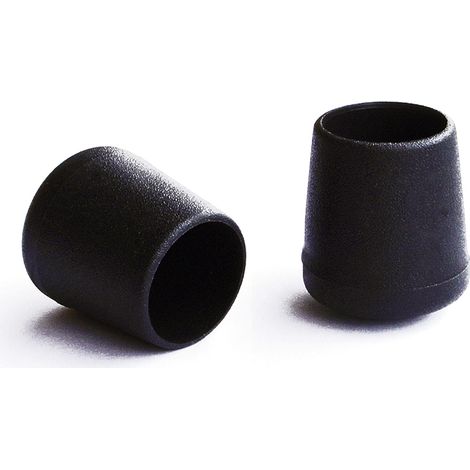Puntali esterni tondi neri Ø 22 mm. 4 pz.