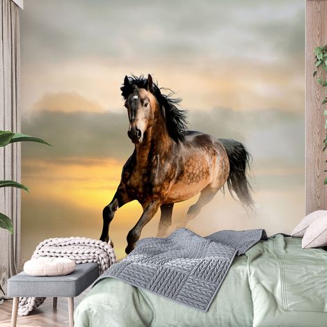Papier peint panoramique - Cheval - 130 cm x 122 cm (1/4)