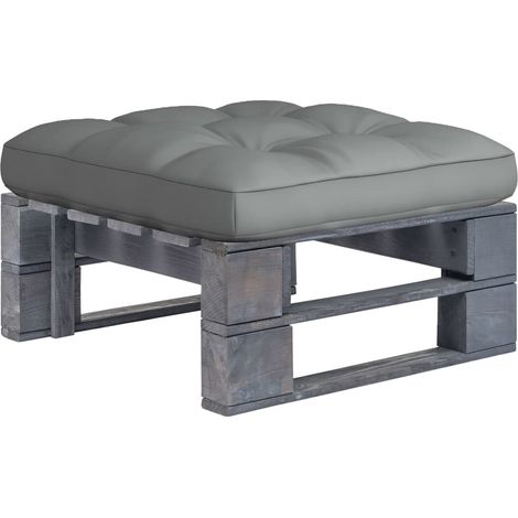 Pouf palette de jardin Canapé Sofa de jardin Bois de pin imprégné de gris 67724 (1/5)