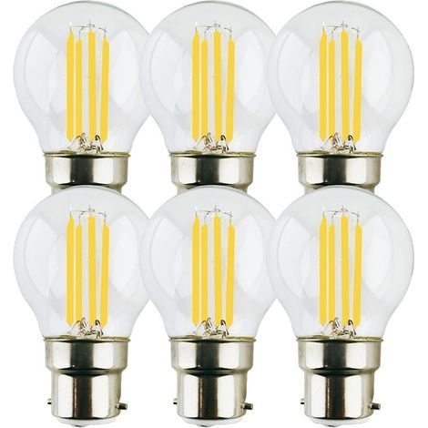 GENERIC- 6W Ampoule LED Filament à G45 B22, 2700K Blanc Chaud, 806Lm, Ampoule Vintage, Non-Dimmable, Lot de 6 (1/5)