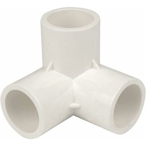 Packung mit 10 3-Wege-PVC-Fittings, 32 mm, Wasserrohrfittings, dreidimensionale T-Fittings (1/3)