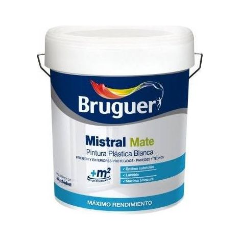 BRUGUER PINTURAS AKZO pintura mistral 15 lts. blanco bruguer