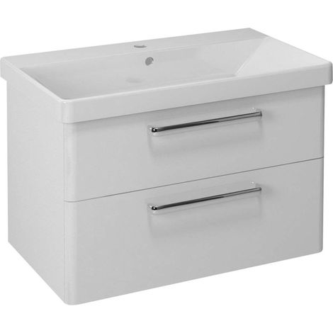 Sapho Theia - Mobile lavabo 756x500x442 mm, 2 cassetti, bianco TH080-3030