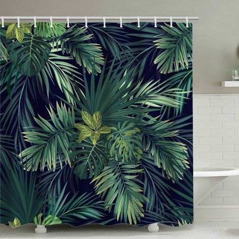 Seltener Duschvorhang mit Blumen- und Perlenmuster und 12 Klingeltönen. Wasserdicht, strapazierfähig, modern, farbenfroh und schimmelresistent. 180 x 180 cm. (1/5)