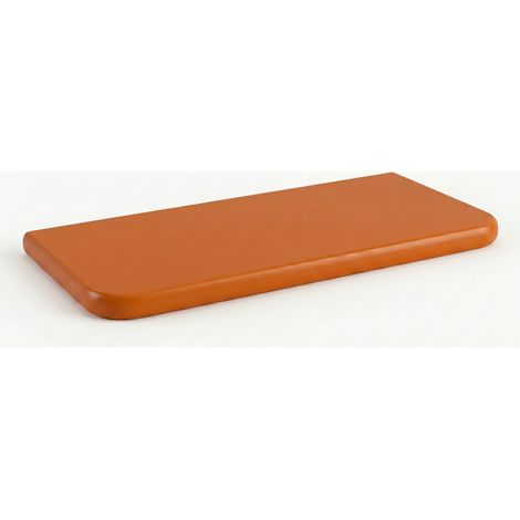 Estante de Pared, Estante Suspendido, Fijación Oculta, Balda de Pared, Kit de Tacos Incluido, Naranja, 38x18x1,8 cm (1/4)