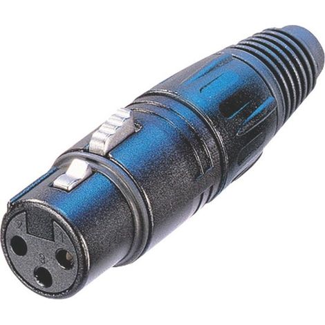 Connecteur XLR 3 broches (V) NC3FX-B - plaqué or / noir (1/4)