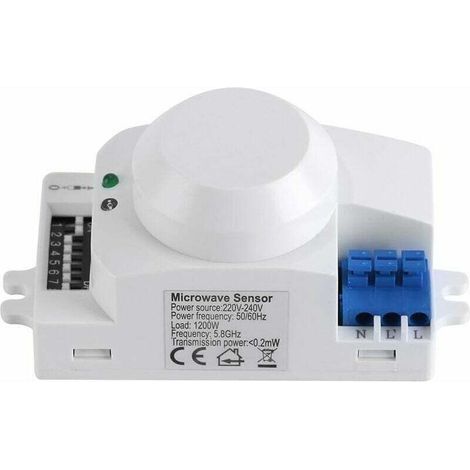 Interrupteur à détection de mouvement intelligent micro-ondes à 360 degrés (1/4)