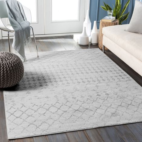 SURYA Tapis Berbère Ethnique Blanc/Gris 160x215 cm (1/5)