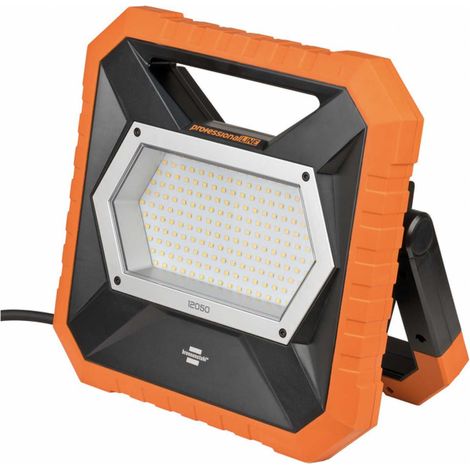 Brennenstuhl LED Baustrahler X 12050 M professionalLINE, mit spritzwassergeschützter Steckdose, 115 W, mit 5 m RN-Kabel, Dimmbare Arbeit (1/5)
