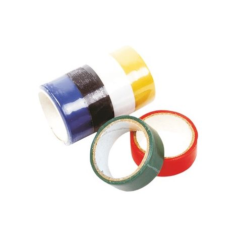 Cintas aislantes, 19 mm x 3 m, 6 unidades.