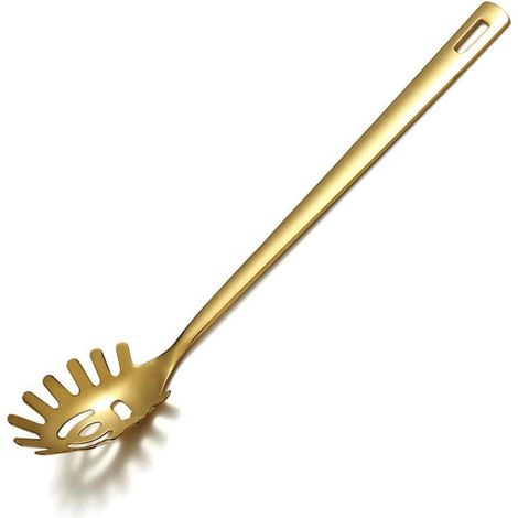 Nudelserver Spaghetti Edelstahl Titanvergoldung Gold 6. Nudelgabel (1/5)
