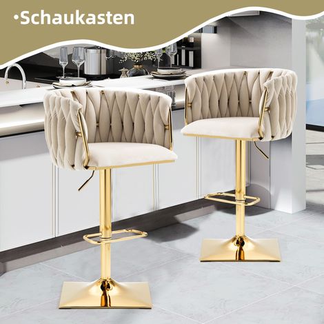 Tabouret de bar rétro avec dossier et repose-pieds, chaise haute pour comptoir, cuisine, salle à manger, îlot, réunion conviviale et salon
