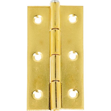 Cerniere con spina fissa ferro ottonato 30 x 50 mm. 2 pz.