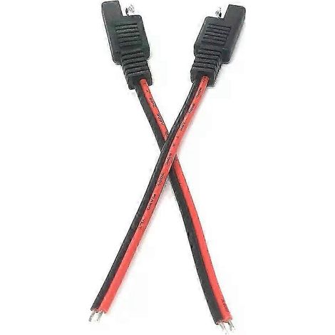2 Stück 18AWG SAE-Verlängerungskabel mit 2-poligem SAE-Schnellanschlussstecker, 10A Solarbatteriepanel-SAE-Stecker-Eingangskabel und Ausgangskabel - JXLGV (1/5)