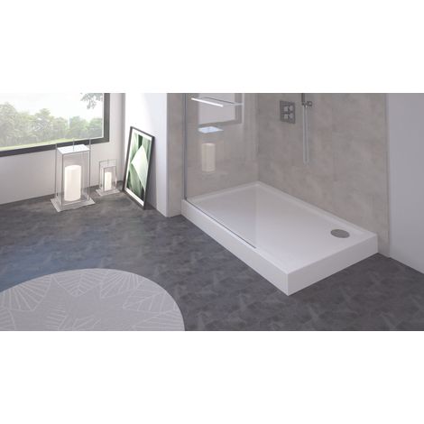 ONDEE - Plato de ducha LARY - Antideslizante - Acrílico - Blanco - 80x120X13cm (1/4)