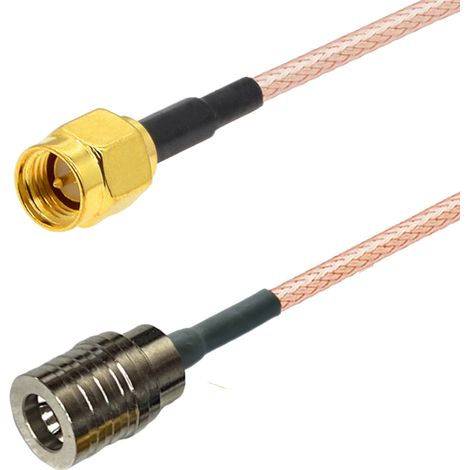 Anschlusskabel mit QMA-Stecker / SMA-Stecker, RG316, 2 m