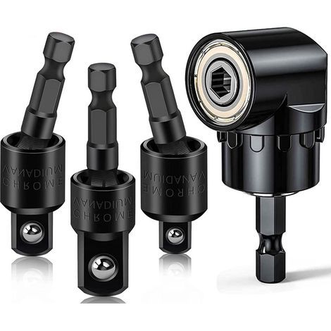 1/4", 3/8" and 1/2" impact socket adapter set with small support brackets, suitable for 1/4", 3/8" and 1/2" screws and bolts (1/5)
