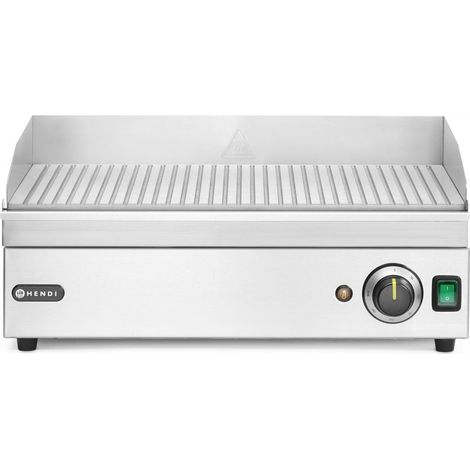 HENDI Grillplatte gerillt, Kitchen Line, 220-240V/2400W, 527x404x(H)233mm (1/3)