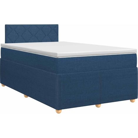 Maison Exclusive - Letto box spring con materasso Blu 120 x 200 cm Tessuto (1/5)