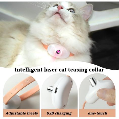 Giocattoli interattivi per gatti, confezione da 2, collare automatico per gatti, giocattolo elettrico interattivo automatico per gattini, collare interattivo per interni per gatti e cani, multicolore (1/4)