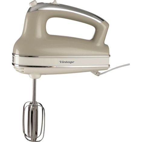 Ariete 548/03 Retro Style Hand Mixer Electric Whisk, 5 Speed & Turbo Function, Eject Button, Vintage Style, Cream