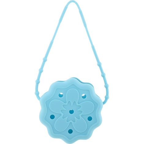 Plateau Suspendu en Silicone Bleu Antidérapant pour Galets de Bain (1/5)