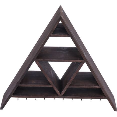 Étagère murale, triangulaire murale en cristal, décoration pour la maison et le bureau (1/4)
