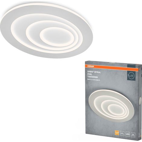 Plafonnier LED ORBIS SPIRAL OVAL 720mm, blanc, 63W, 5000lm, blanc (1/5)