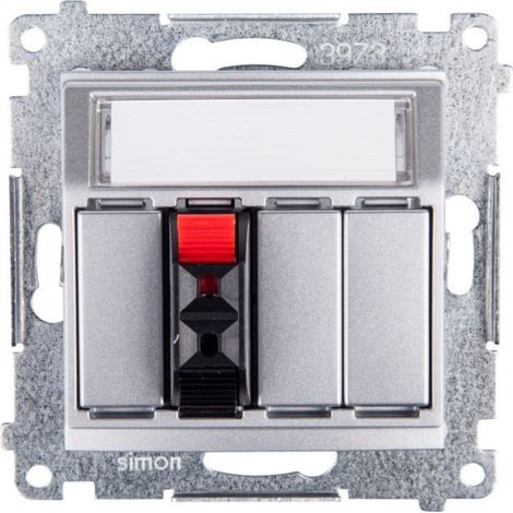 Simon 54 Einzelne Lautsprecherbuchse, matt silber DGL31.01/43
