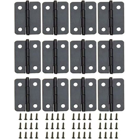 12 pieces 1 inch black mini mini small hinge hinge accessories black copper hinge for wooden box , for house furniture, doors and windows, etc. (1/5)