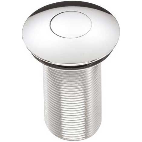 Bristan Round Push Basin Waste Chrome - Unslotted (For Basins with No Overflow) (1/2)