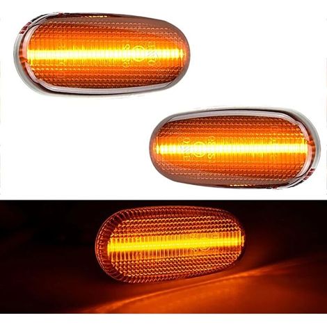 2x Dynamiques Clignotants latéraux LED Pour Alfa Romeo Mito 955 147 GT 937 Fiat Bravo 2，Feux latéraux pour auto（Fumé noir） (1/5)