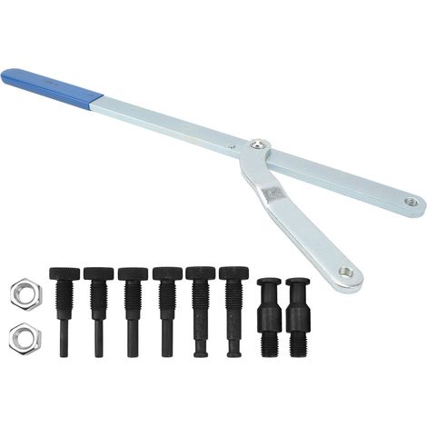 Kit d'outils universel de 11 pièces comprenant un extracteur d'arbre à cames universel, une poulie et une clé de démontage d'embrayage de ventilateur. (1/5)