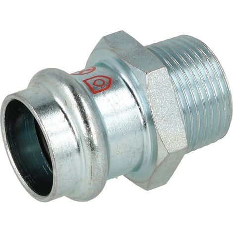 Raccord à sertir en acier C réduction 15 mm x 3/8’’ F/FM contour V
